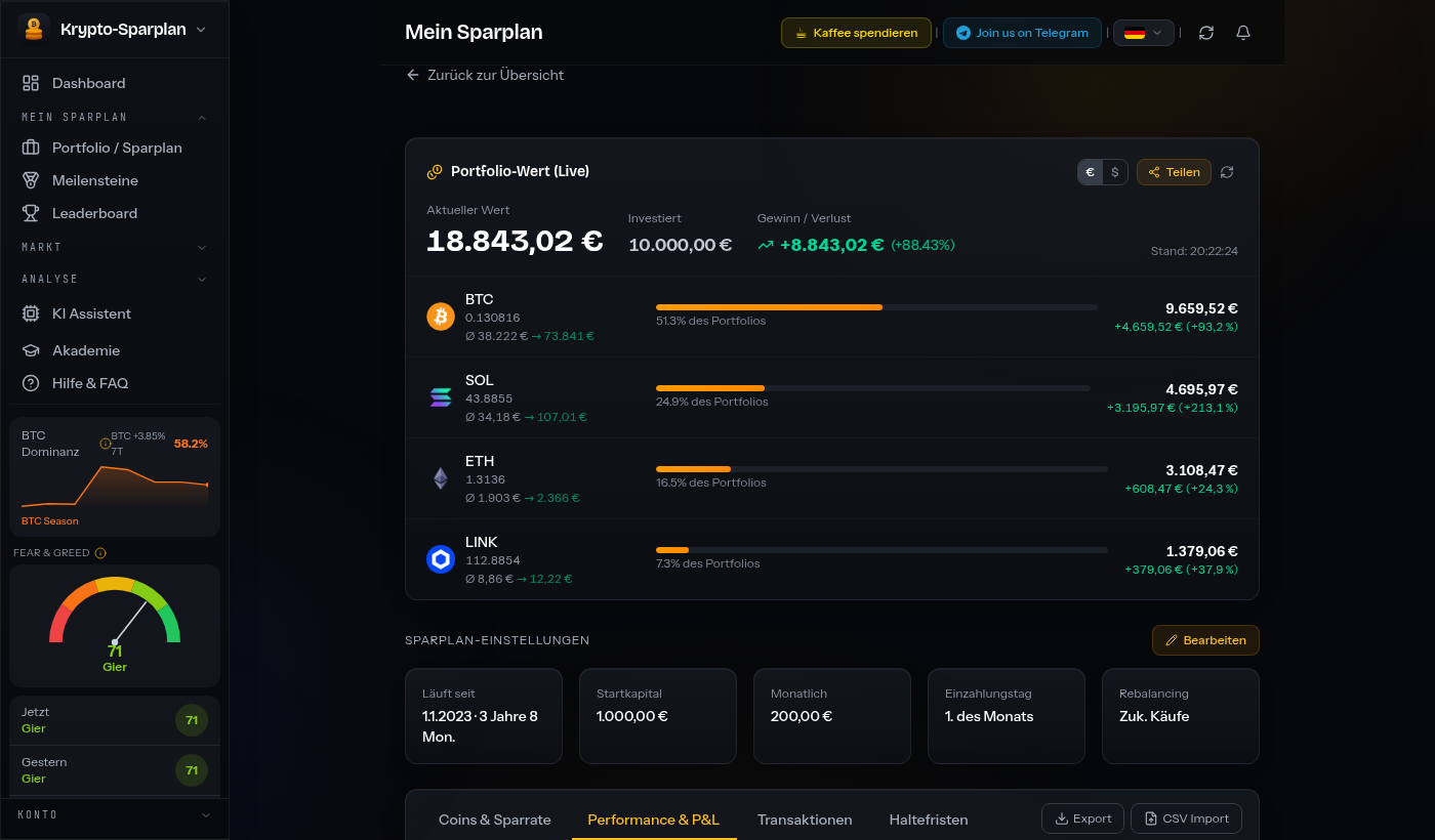 Screenshot: Portfolio